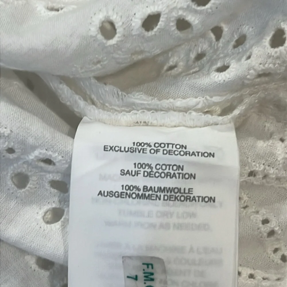 J. Crew‎ White Eyelet Cutout Long Sleeve Lined Dress Size 4